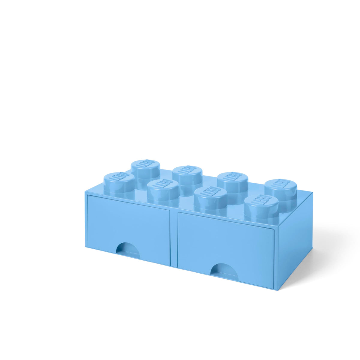 LEGO Brick Drawer, 8 Knobs, 2 Drawers, Stackable Storage Box, Dark Green