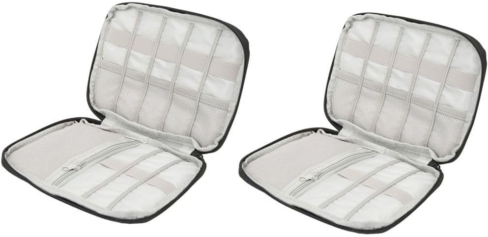 Electronics Data Cable Organizer Travel Case with Handle, 2 Pack