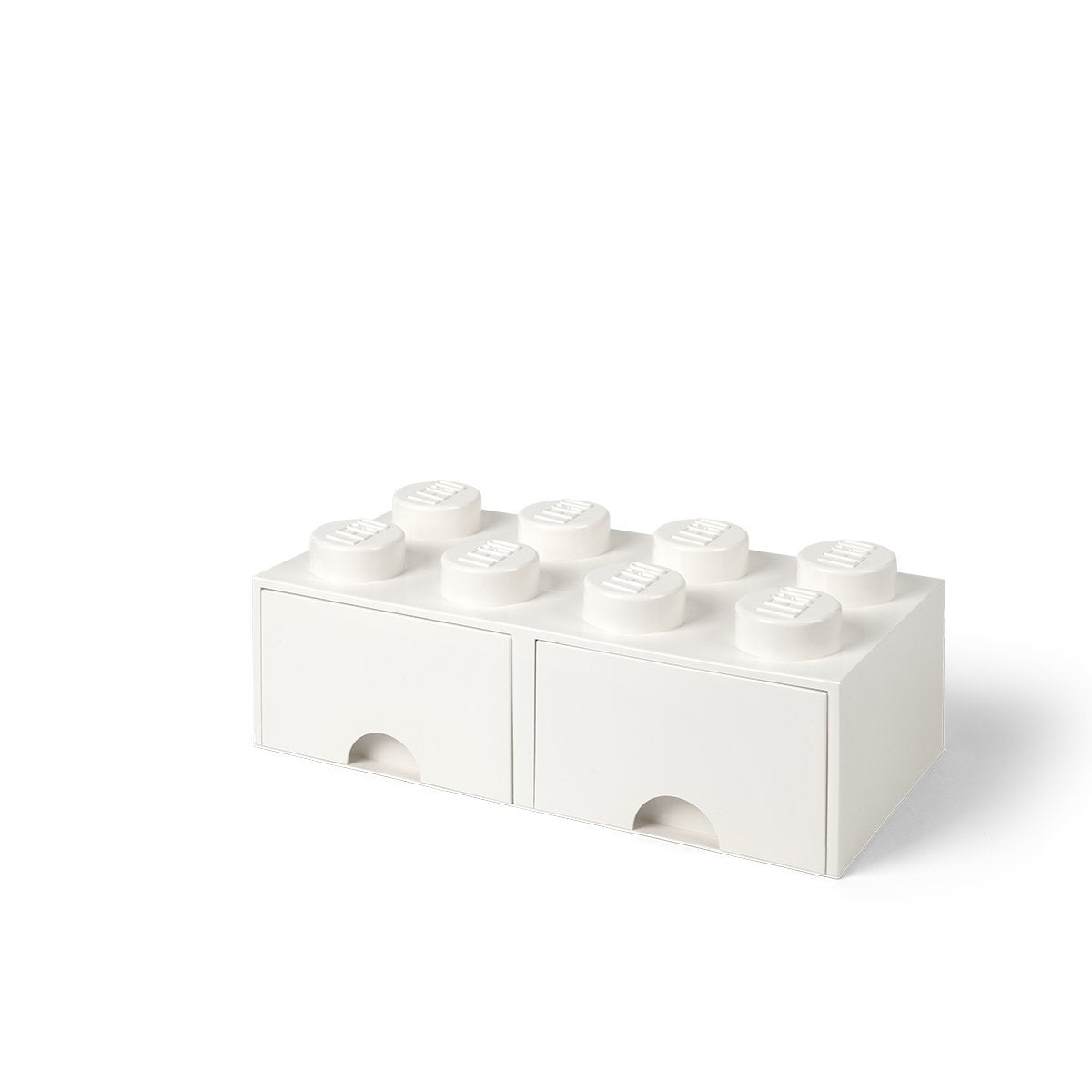 LEGO Brick Drawer, 8 Knobs, 2 Drawers, Stackable Storage Box, Dark Green