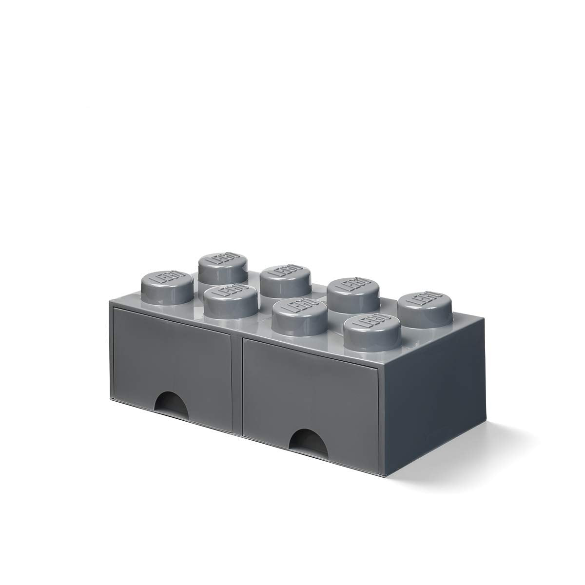 LEGO Brick Drawer, 8 Knobs, 2 Drawers, Stackable Storage Box, Dark Green