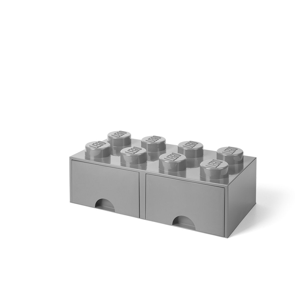 LEGO Brick Drawer, 8 Knobs, 2 Drawers, Stackable Storage Box, Dark Green
