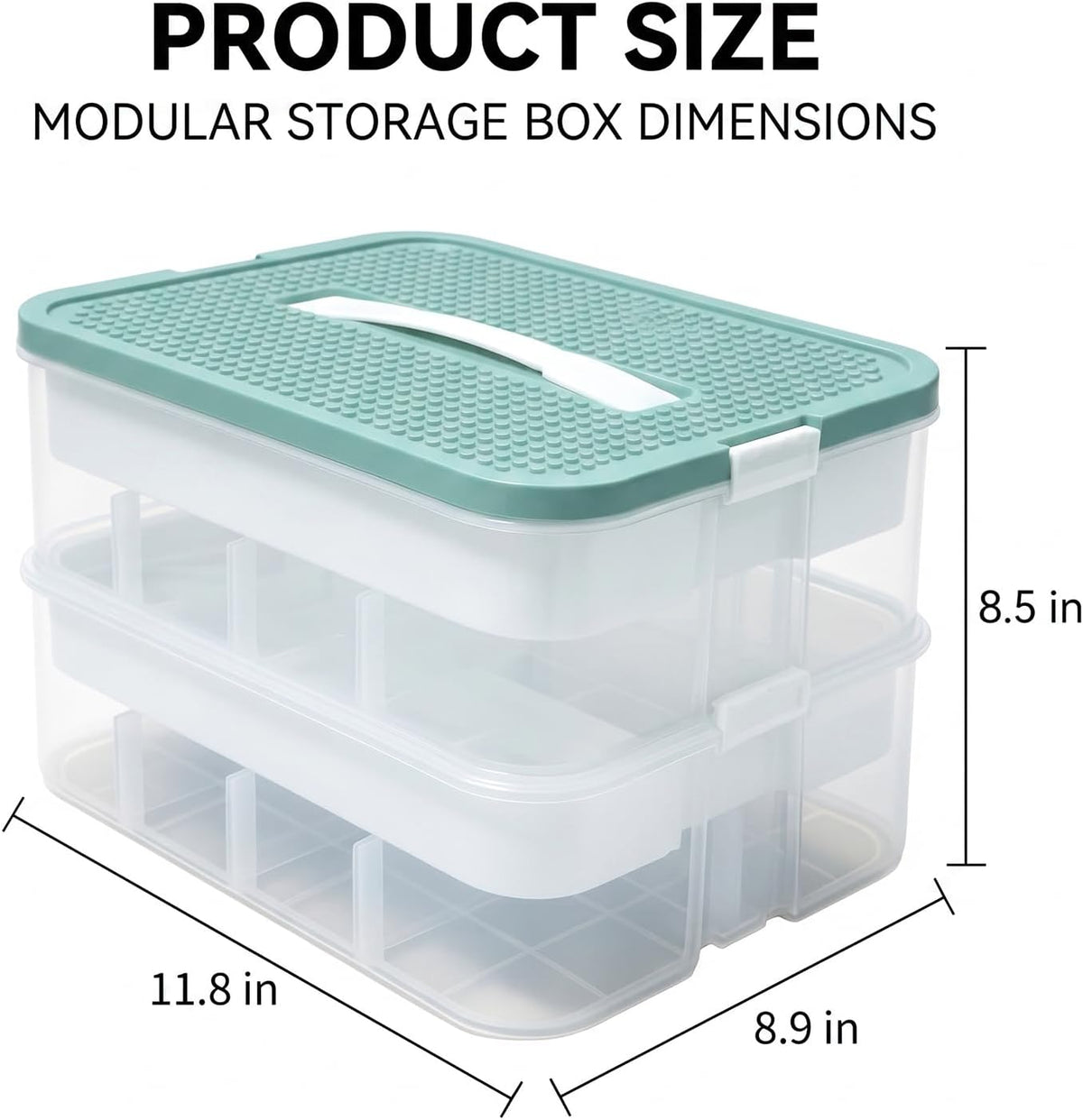 Toys Storage Organizer Box for Lego, Building Block Storage(2Layer)