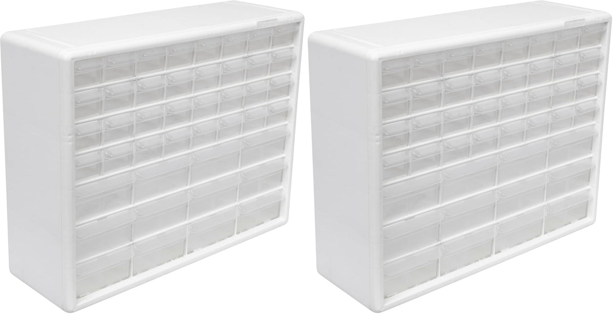 Akro-Mils 44-Drawer Plastic Storage Cabinet, 20"W x 6"D x 16"H, Black