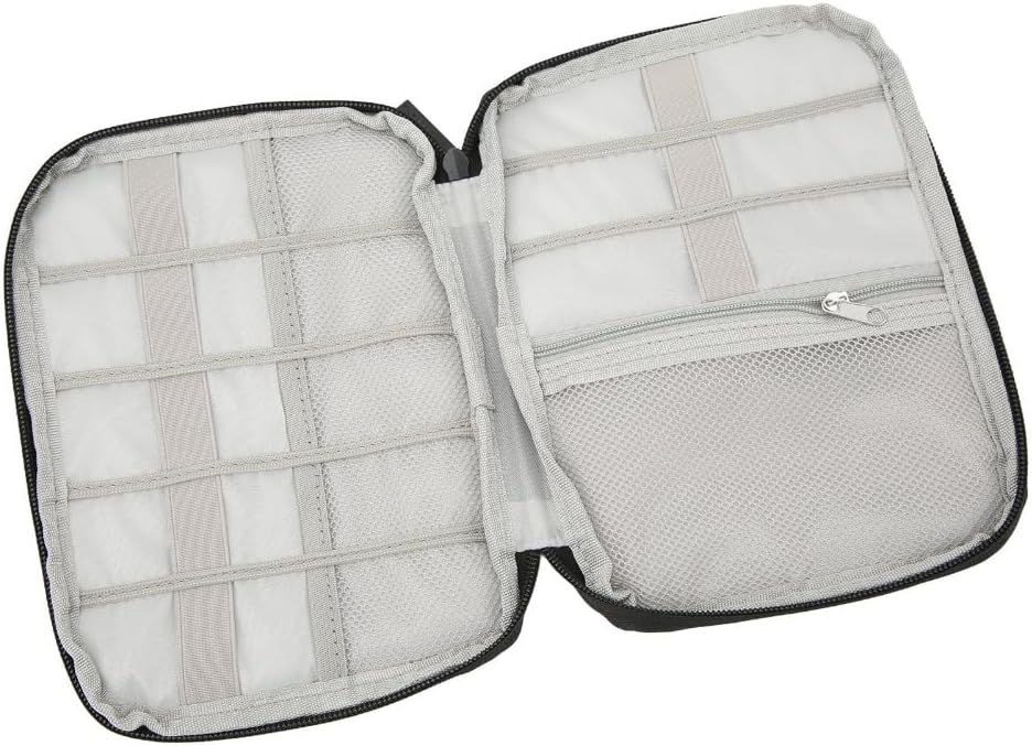 Electronics Data Cable Organizer Travel Case with Handle, 2 Pack