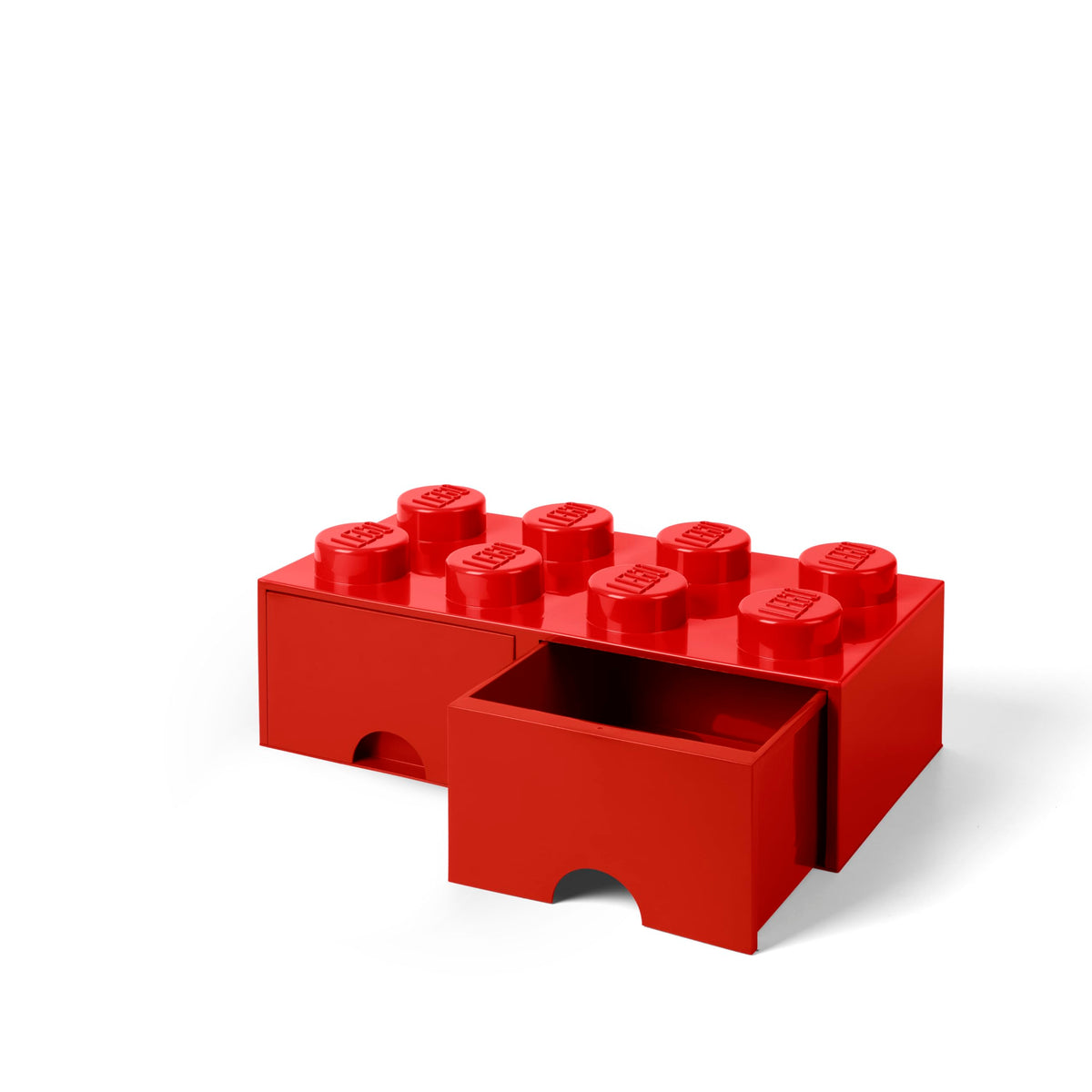 LEGO Brick Drawer, 8 Knobs, 2 Drawers, Stackable Storage Box, Dark Green