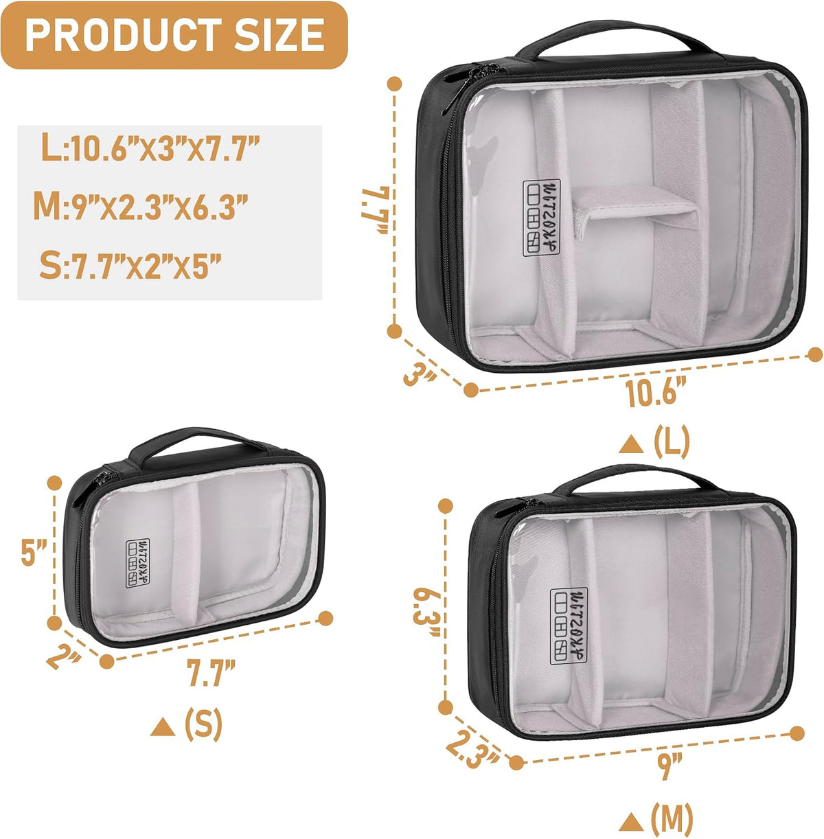 AKOZLIN Cable Organizer Bag, Padded Electronic Organizer Travel Case