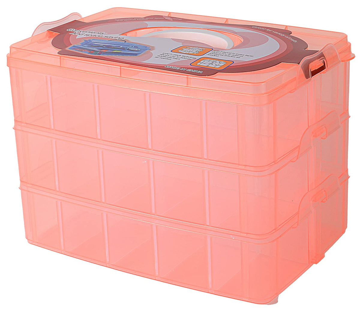 Sooyee 3-Layer Things & Crafts Storage Box, Large
