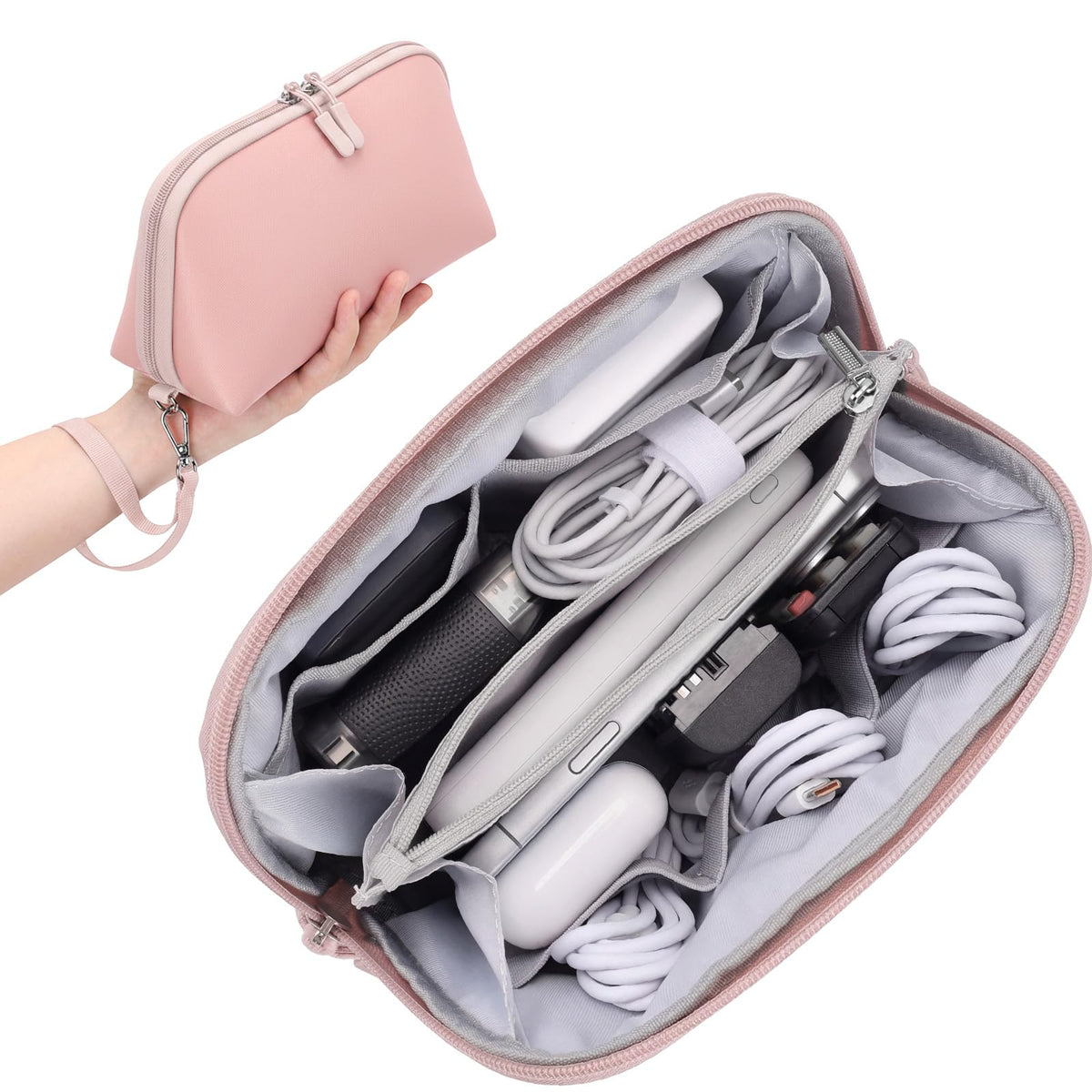 FYY Travel Cable Organizer - 8 Compartments, Lightweight, Water Repellent