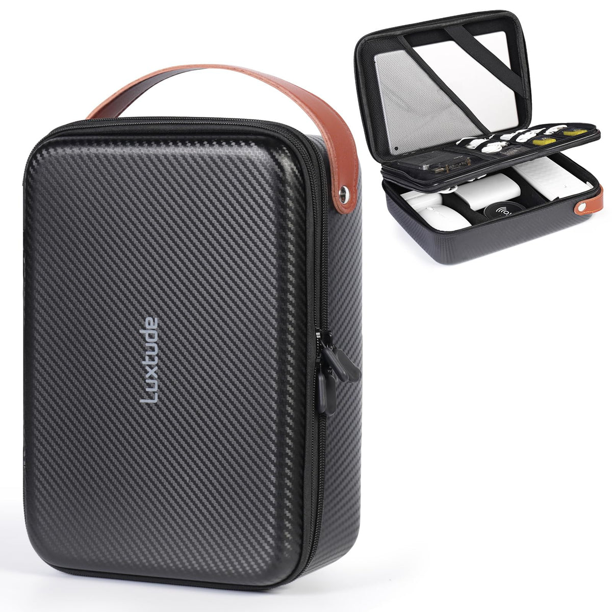 Luxtude Electronics Organizer Travel Case for Chargers and Cords