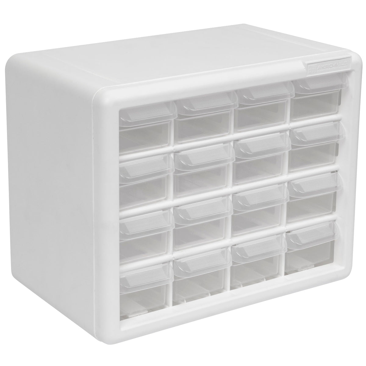 Akro-Mils 24-Drawer Plastic Storage Cabinet, 20" W x 6" D x 16" H, Black