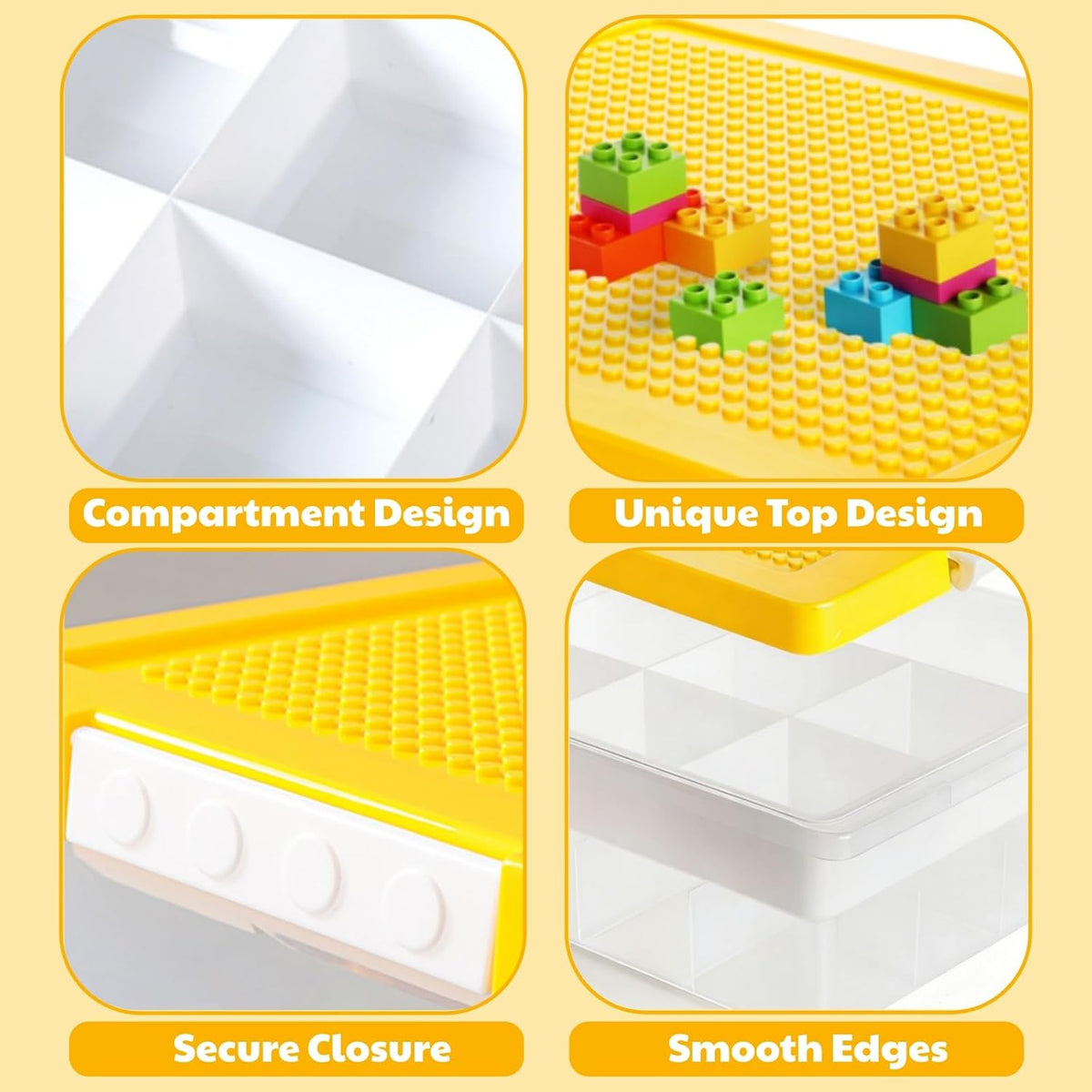 Building Block Organizer Bin, Building Baseplate Lid