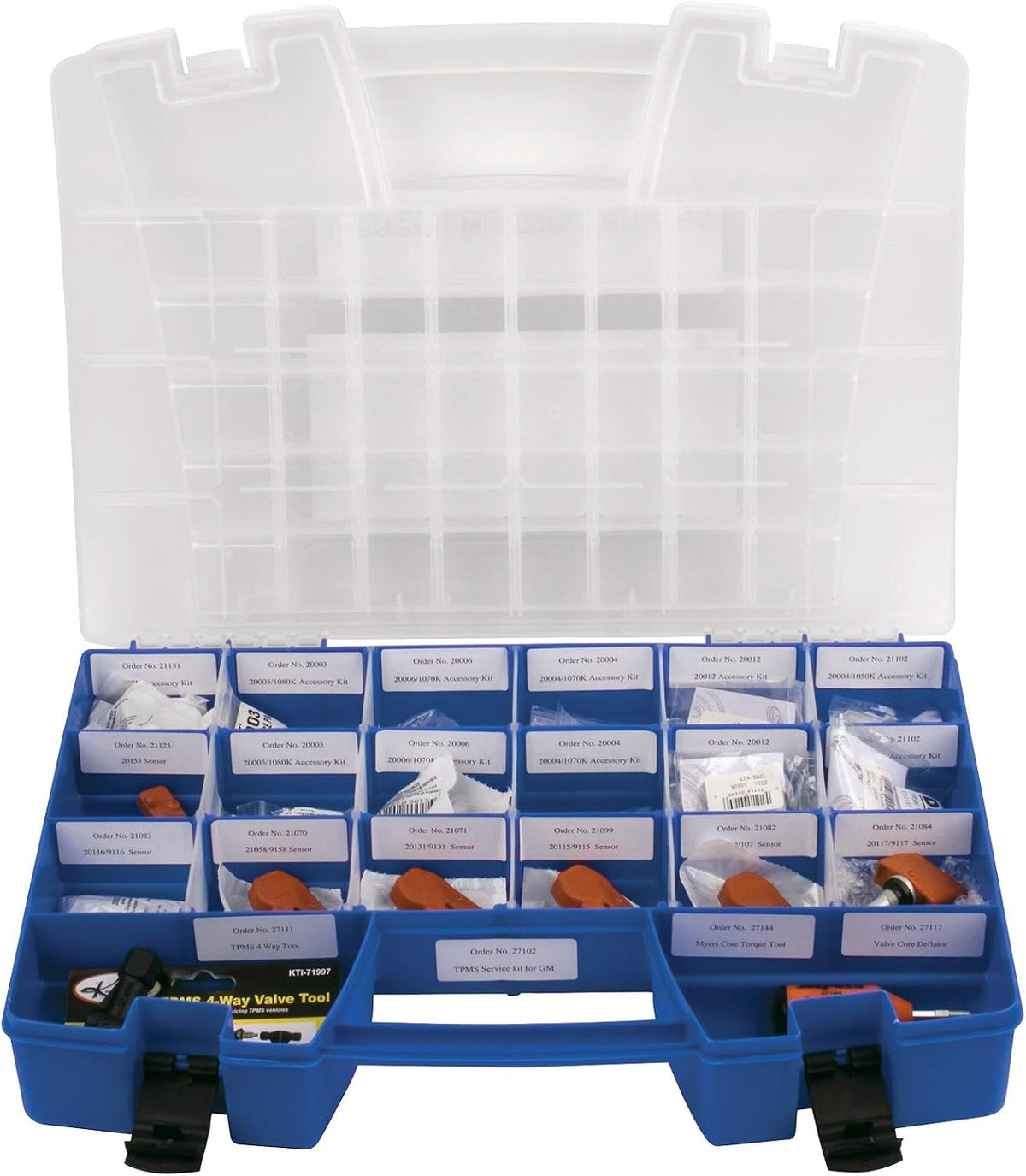 Akro-Mils 06318 Multi Compartment Hardware and Crafts Portable Organizer Storage Case, (18-Inch x 13-Inch x 4-Inch), Blue
