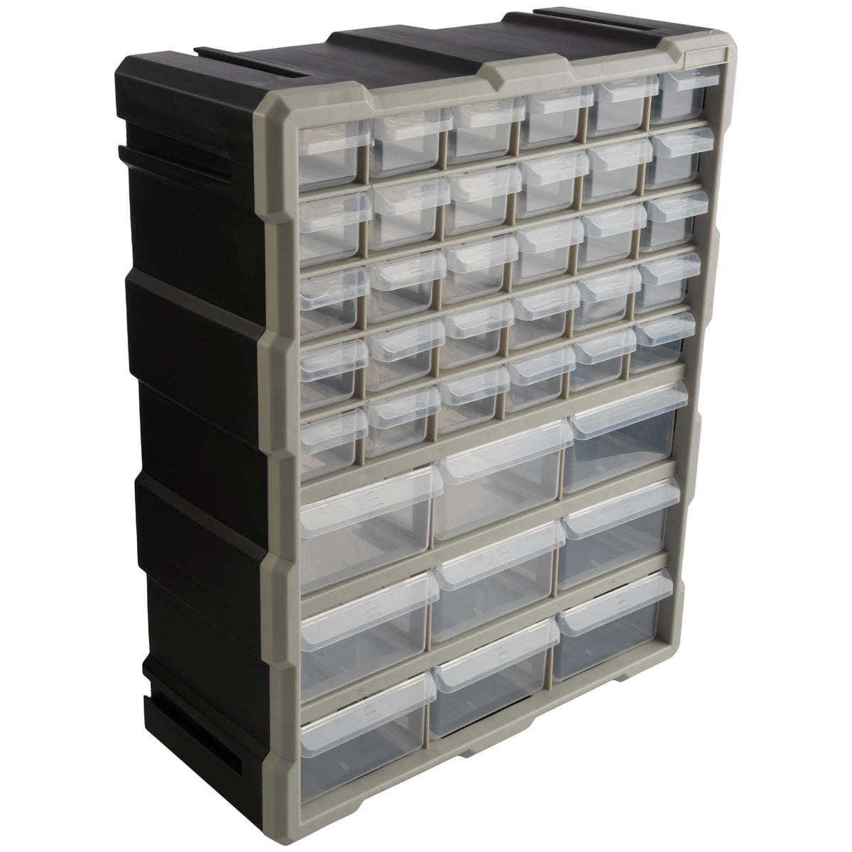 Storage Bin with Drawers - 41-Drawer Plastic Tool Organizer - Hardware or Craft Cabinet for Storing Beads, Toys, or Nuts and Bolts by Stalwart (Black)