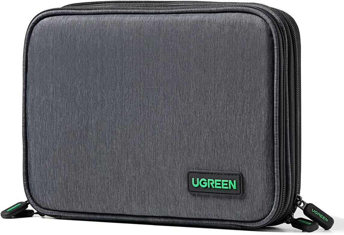 UGREEN Electronic Organizer Travel Cable Organizer Storage Bag for Data Cables, USB C Charger, SD Card, Hard Drive, Charging Cord, Mouse, Power Bank, Phone, Power Adapter Plug Electronics Accessories