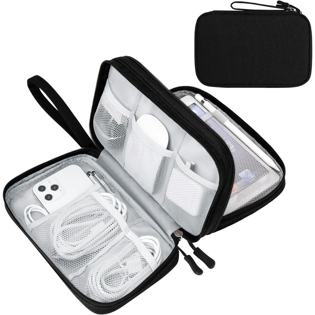 FYY Electronic Organizer, Travel Tech Pouch Bag, Large, Pink