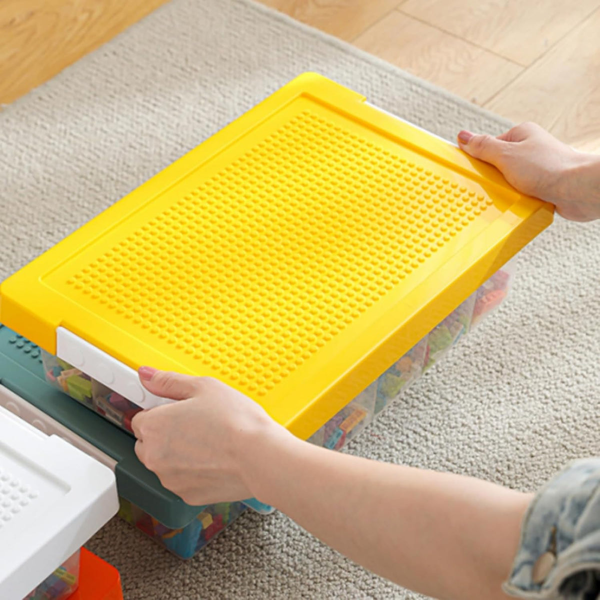 Building Block Organizer Bin, Building Baseplate Lid