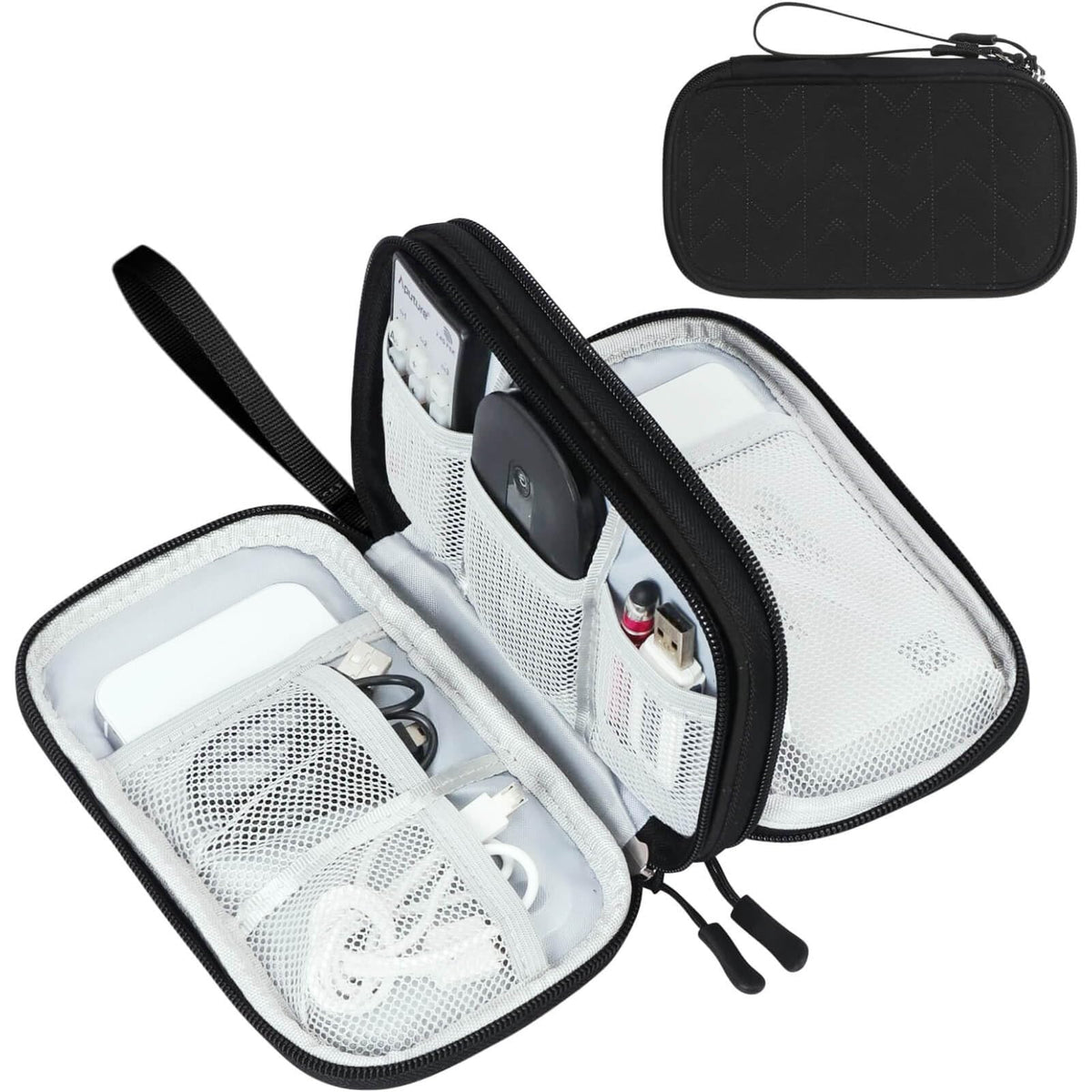 FYY Electronic Organizer, Travel Tech Pouch Bag, Large, Pink