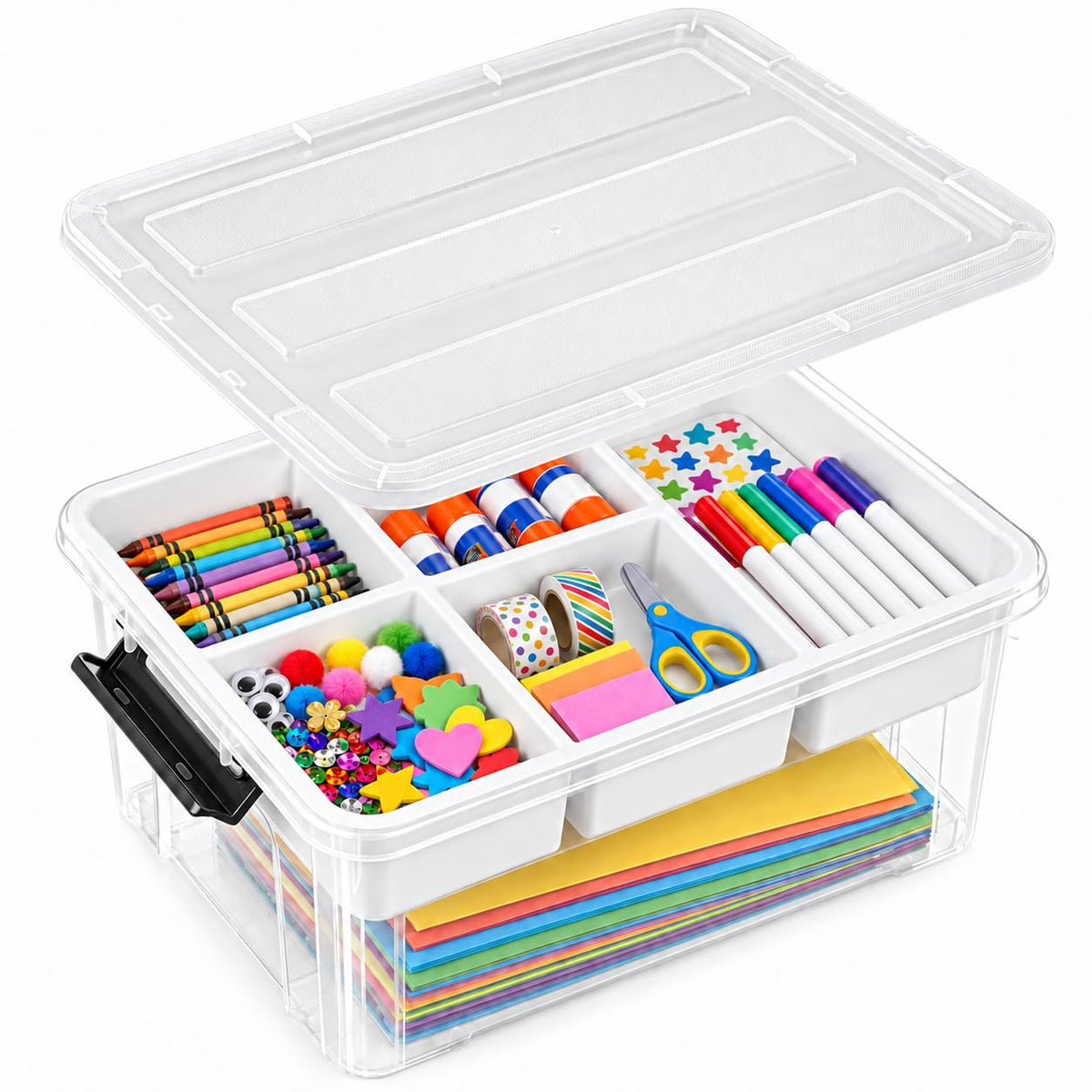 EOENVIVS Craft Organizers and Storage Container Art Supply Organizer,17 QT