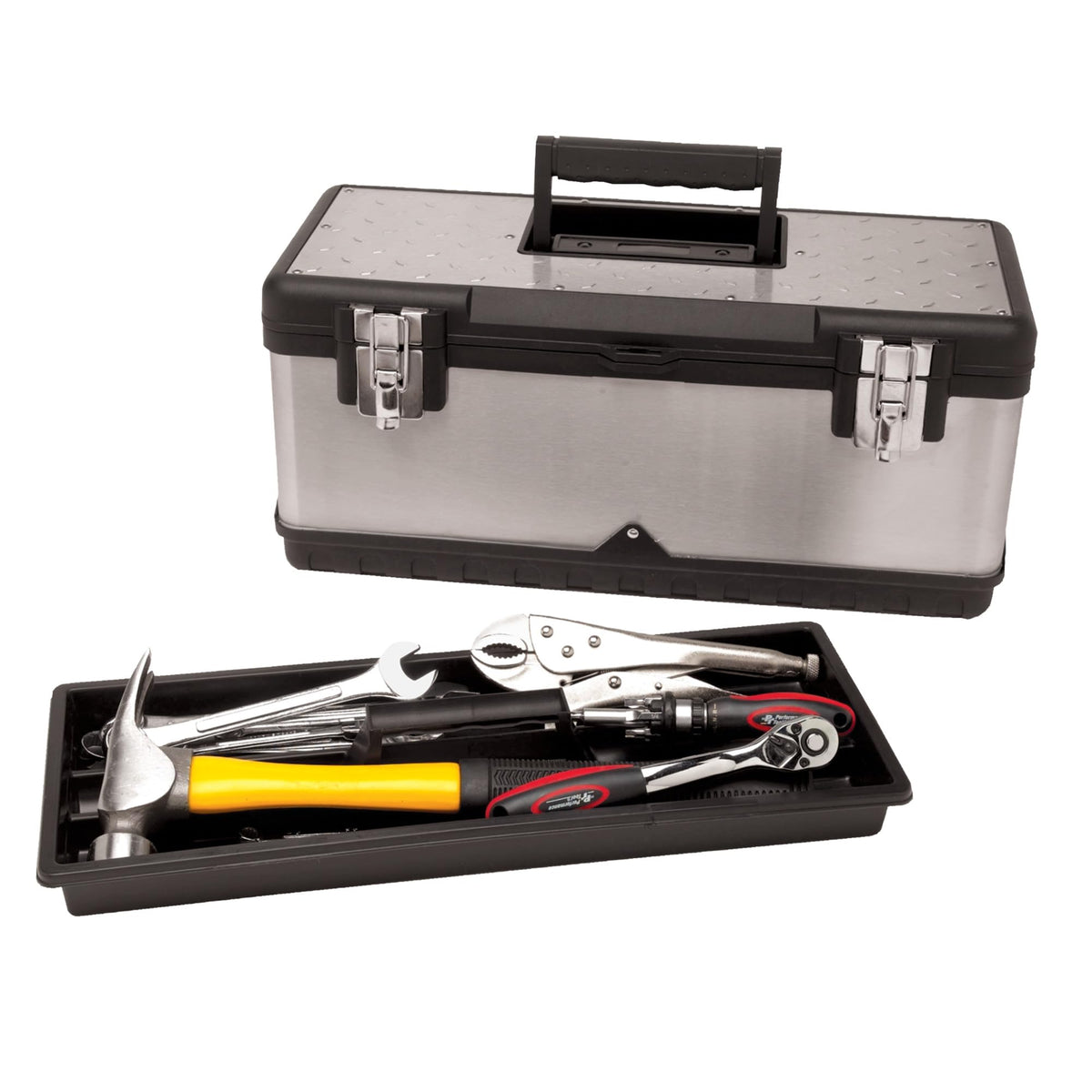 Performance Tool W54012 Heavy Duty Plastic Organizer Tool Box for Workshops and Garages, Black, 12.5-Inch