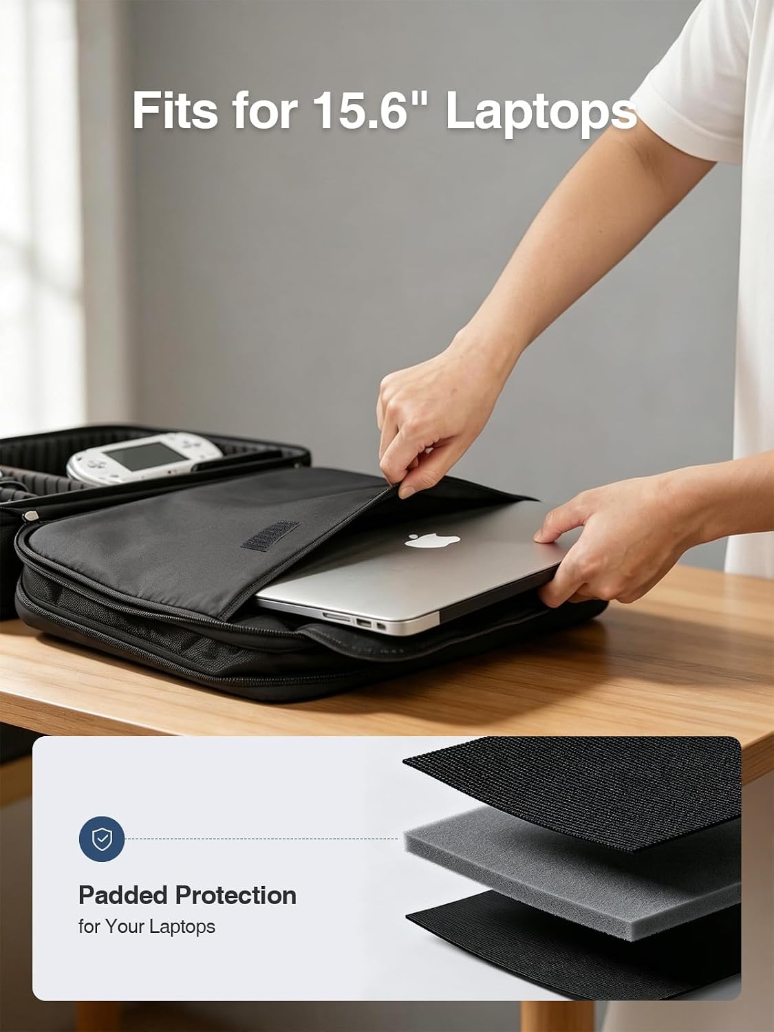 Luxtude Extra Large Electronics Organizer Travel Case, Cable Organizer Bag