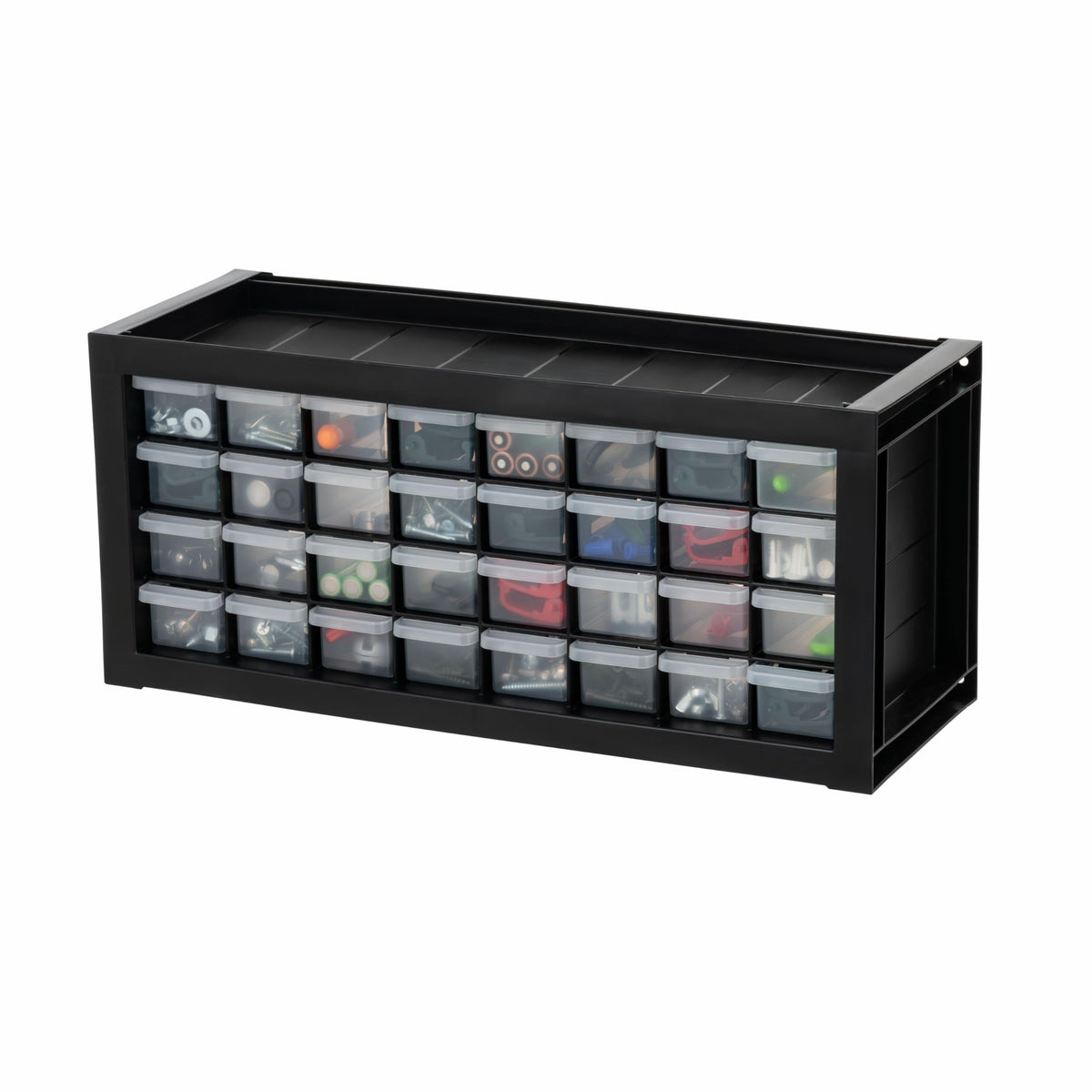IRIS USA 64-Drawer Screw Organizer, Hardware Storage, Made in USA, Black