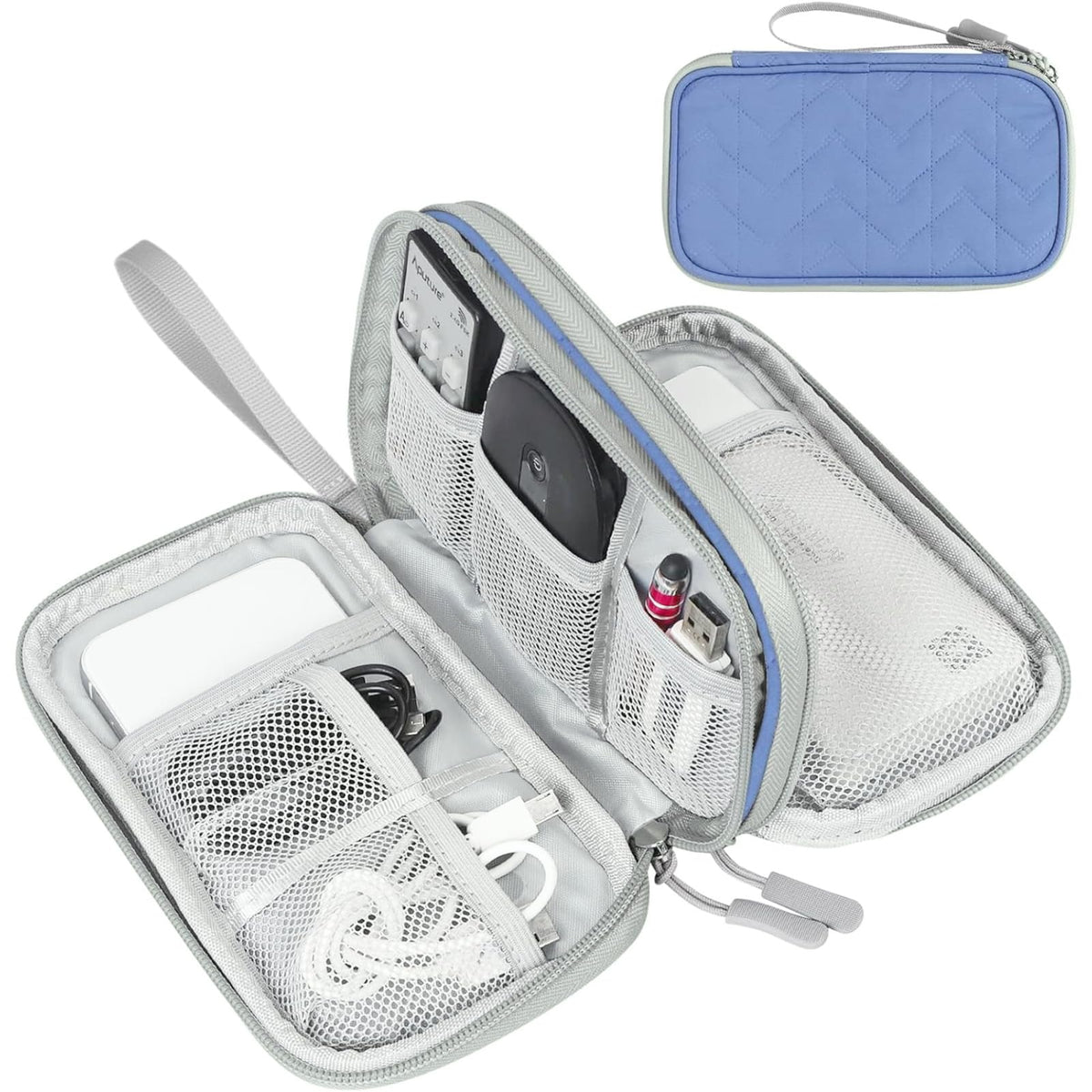 FYY Electronic Organizer, Travel Tech Pouch Bag, Large, Pink