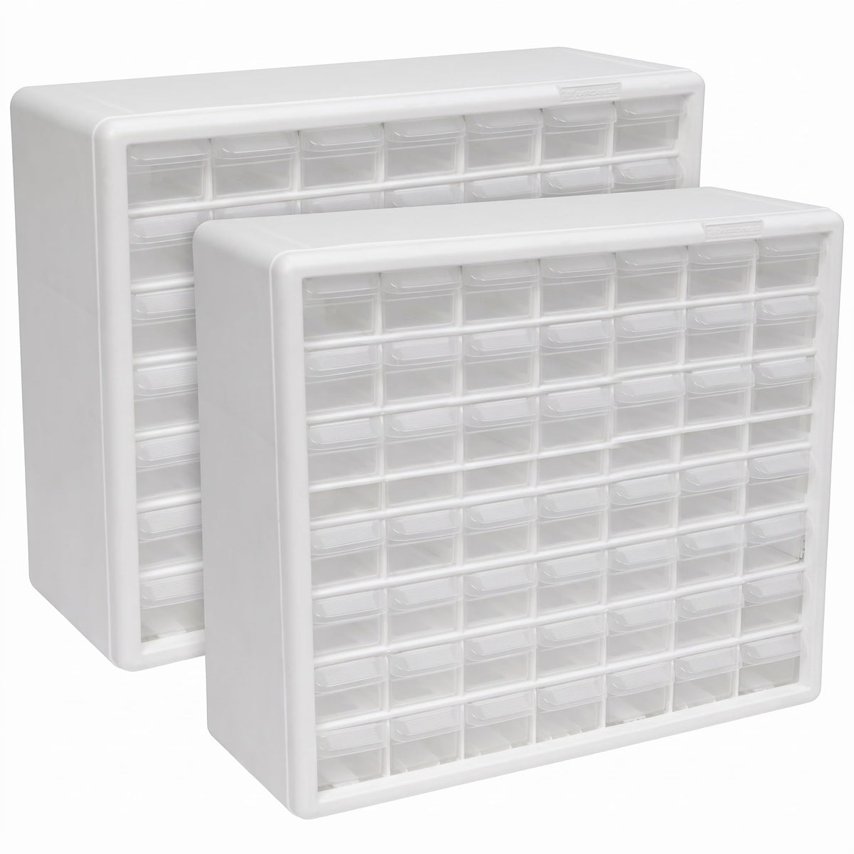 Akro-Mils 24-Drawer Plastic Storage Cabinet, 20" W x 6" D x 16" H, Black