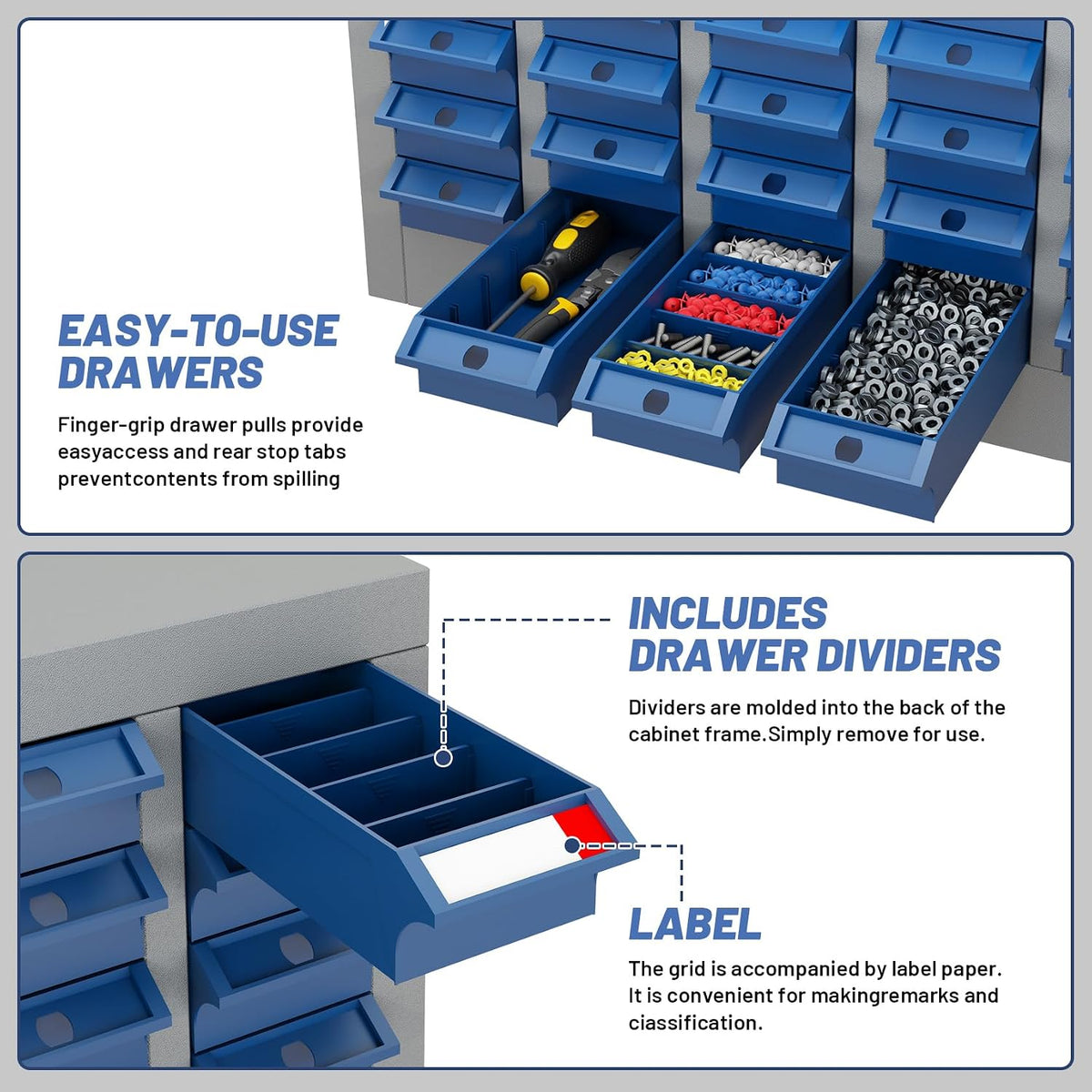 40 Drawer Parts Storage Cabinet for Screws and Hardware Organization