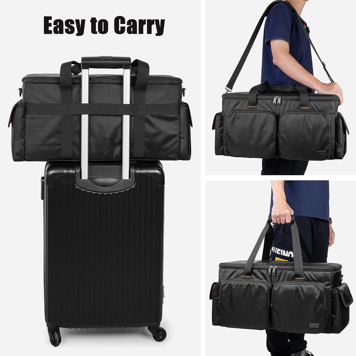 Trunab DJ Cable File Bag with Detachable Padded Bottom and Dividers