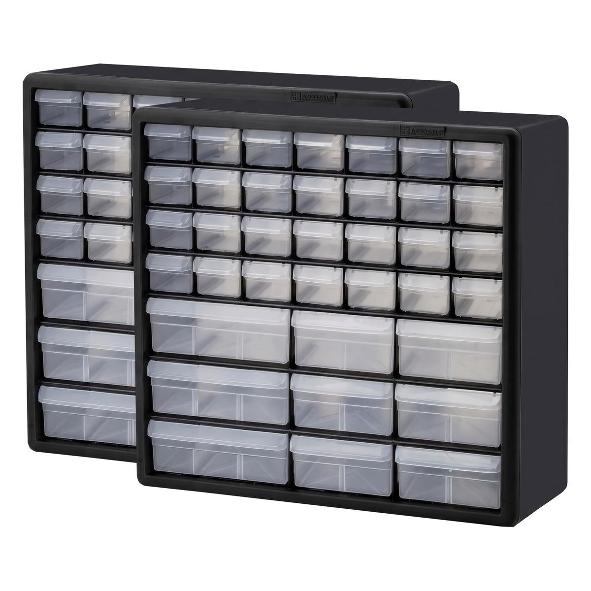 Akro-Mils 10126, 26 Drawer Plastic Parts Storage Hardware and Craft Cabinet, 20-Inch W x 6-Inch D x 10-Inch H, Red