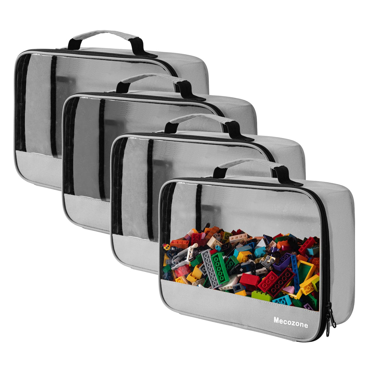 4 PCS Toys Storage Bag, Classic Bricks Building Set Storage Bag, Travel Case for Building Toys, Puzzles