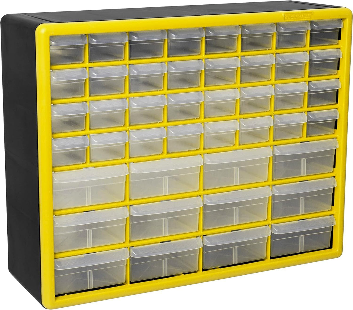 Akro-Mils 10126, 26 Drawer Plastic Parts Storage Hardware and Craft Cabinet, 20-Inch W x 6-Inch D x 10-Inch H, Red