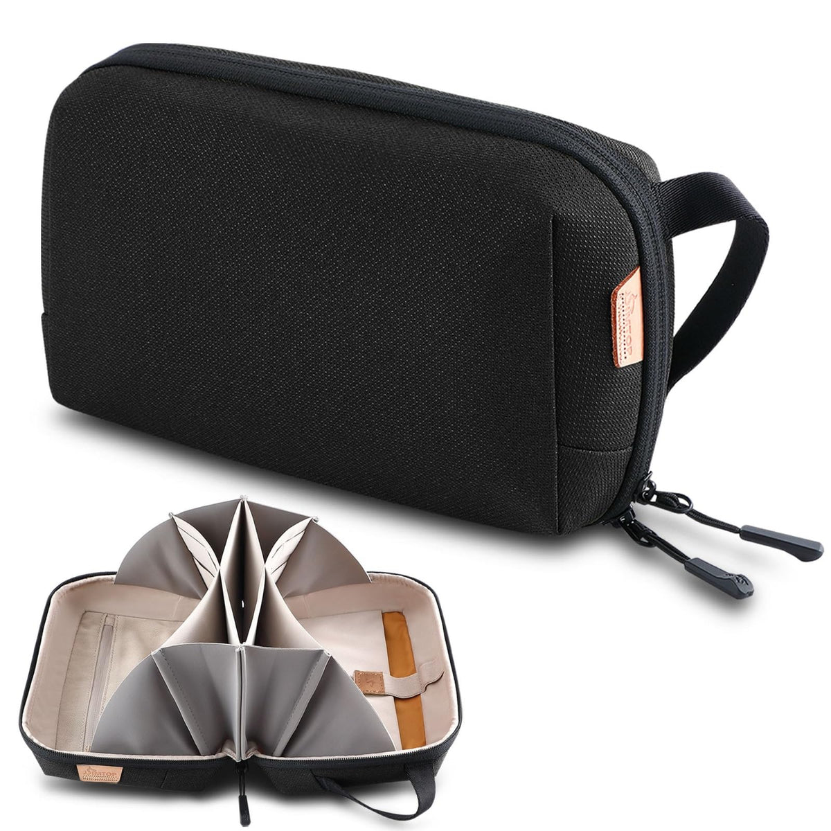 Small Electronics Organizer Travel Case, Cord and Cable Tech Bag Pouch