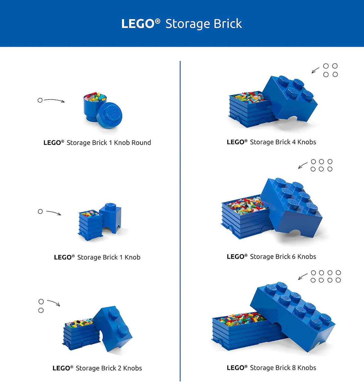 Room Copenhagen 8 LEGO Brick Box, White