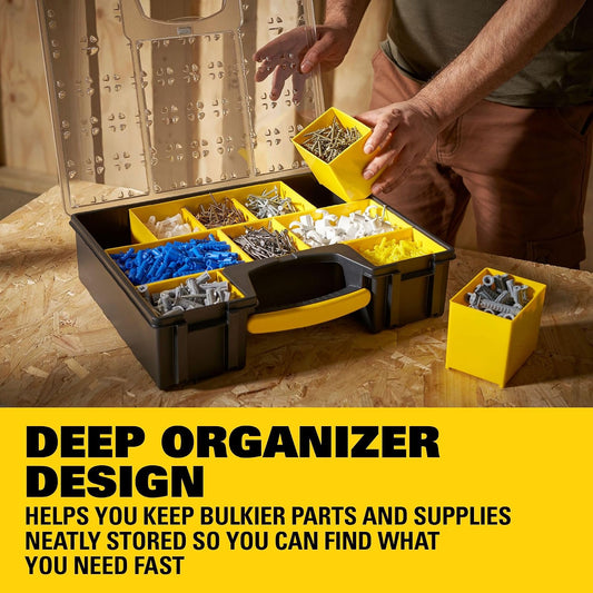 STANLEY Deep Pro Small Parts Organizer, 10 Compartments (STST14710)