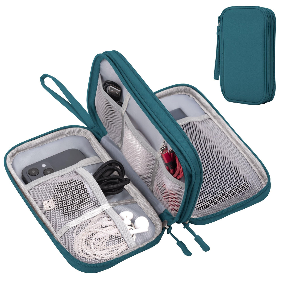 Arae Travel Essentials Electronic Organizer Double Layer - Black, L