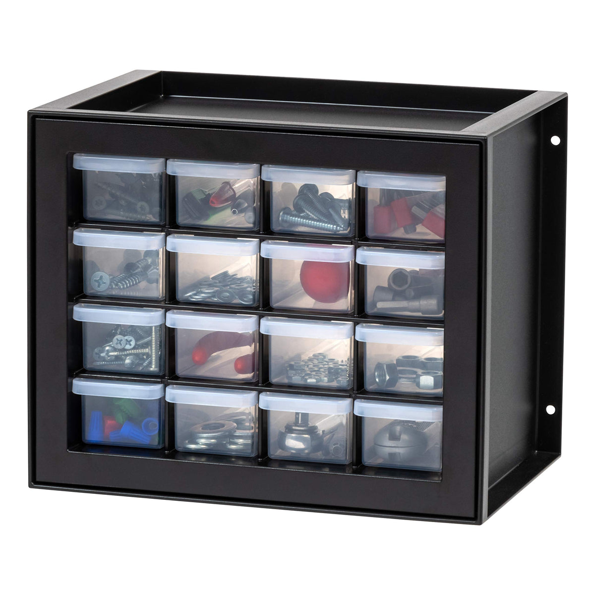 IRIS USA 64-Drawer Screw Organizer, Hardware Storage, Made in USA, Black