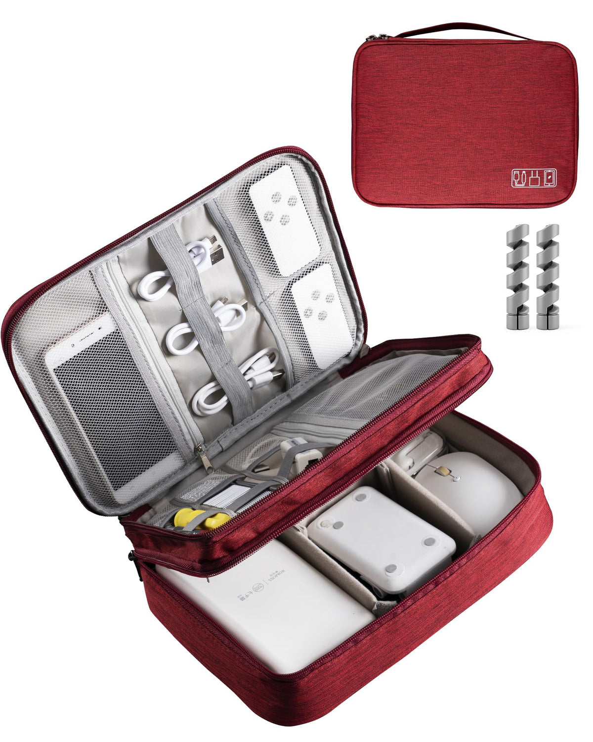 OrgaWise Electronics Travel Organizer, Two-Layer Tech Case