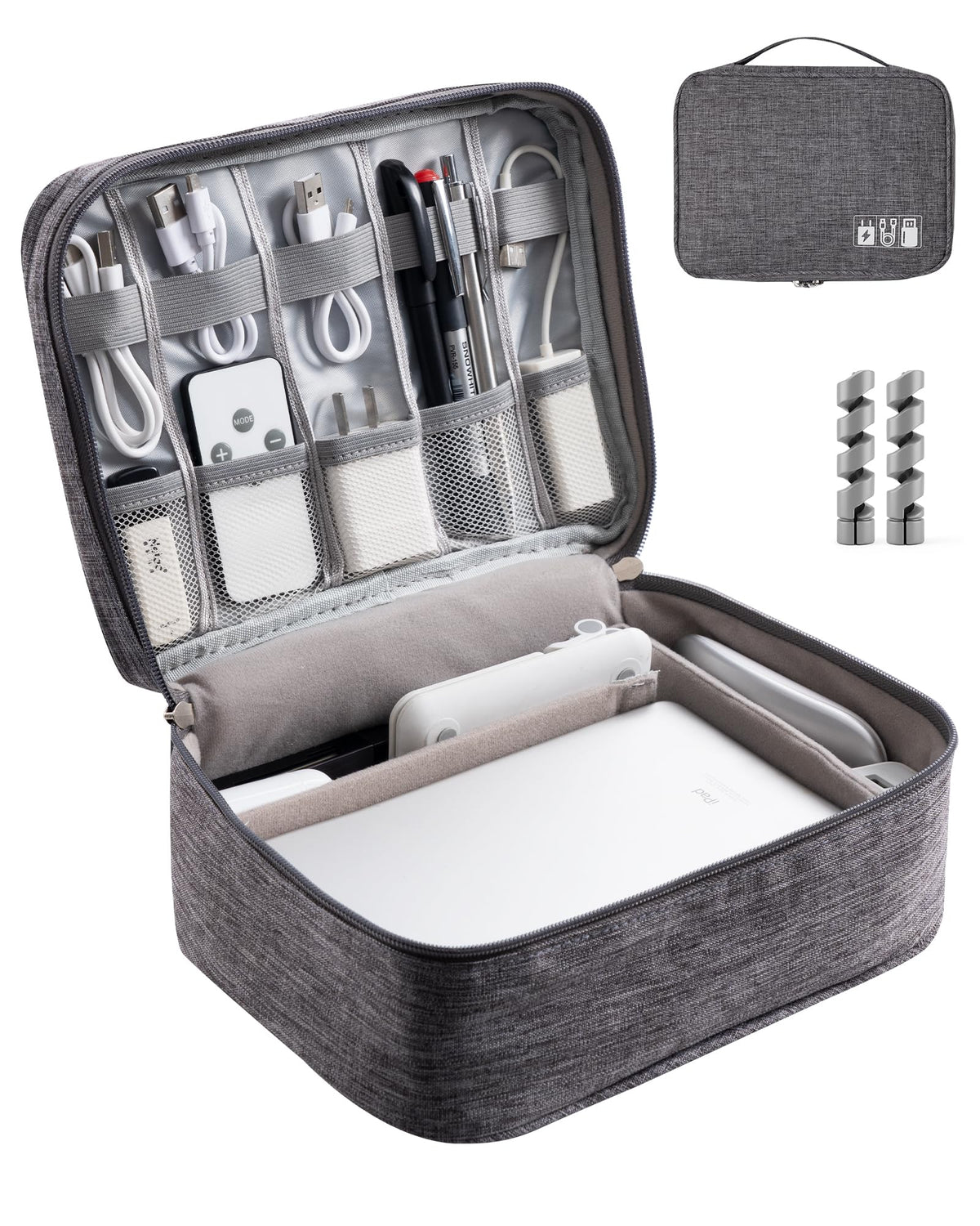 OrgaWise Electronics Travel Organizer, Two-Layer Tech Case