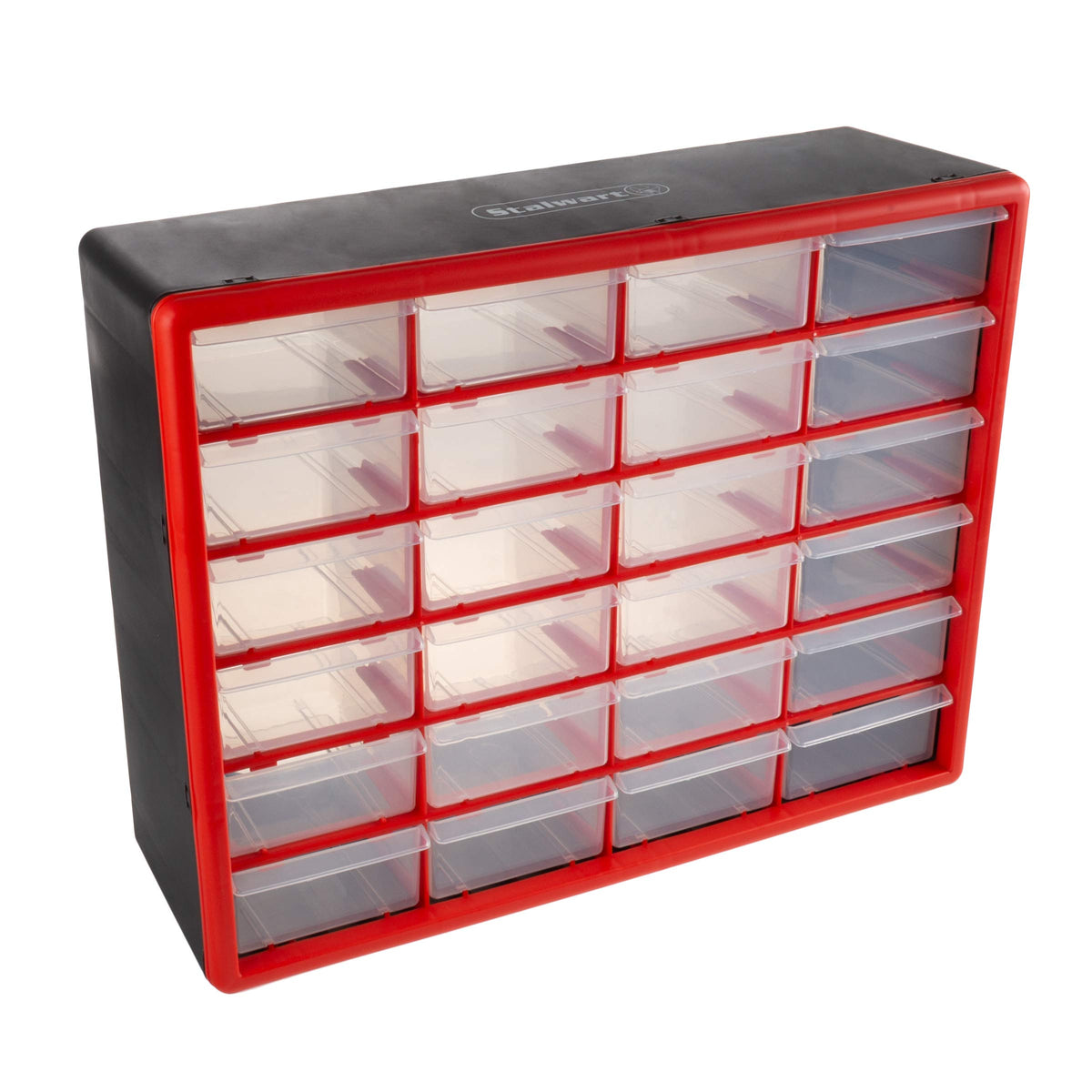 Storage Bin with Drawers - 41-Drawer Plastic Tool Organizer - Hardware or Craft Cabinet for Storing Beads, Toys, or Nuts and Bolts by Stalwart (Black)