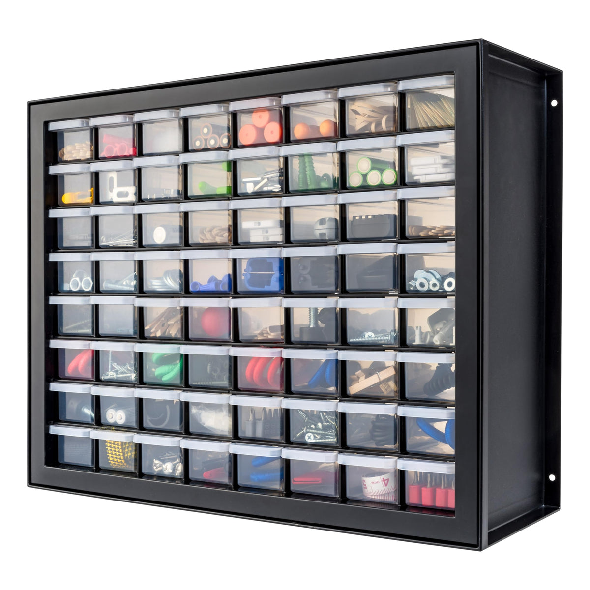 IRIS USA 64-Drawer Screw Organizer, Hardware Storage, Made in USA, Black