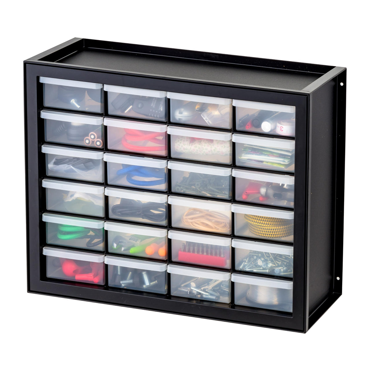 IRIS USA 64-Drawer Screw Organizer, Hardware Storage, Made in USA, Black