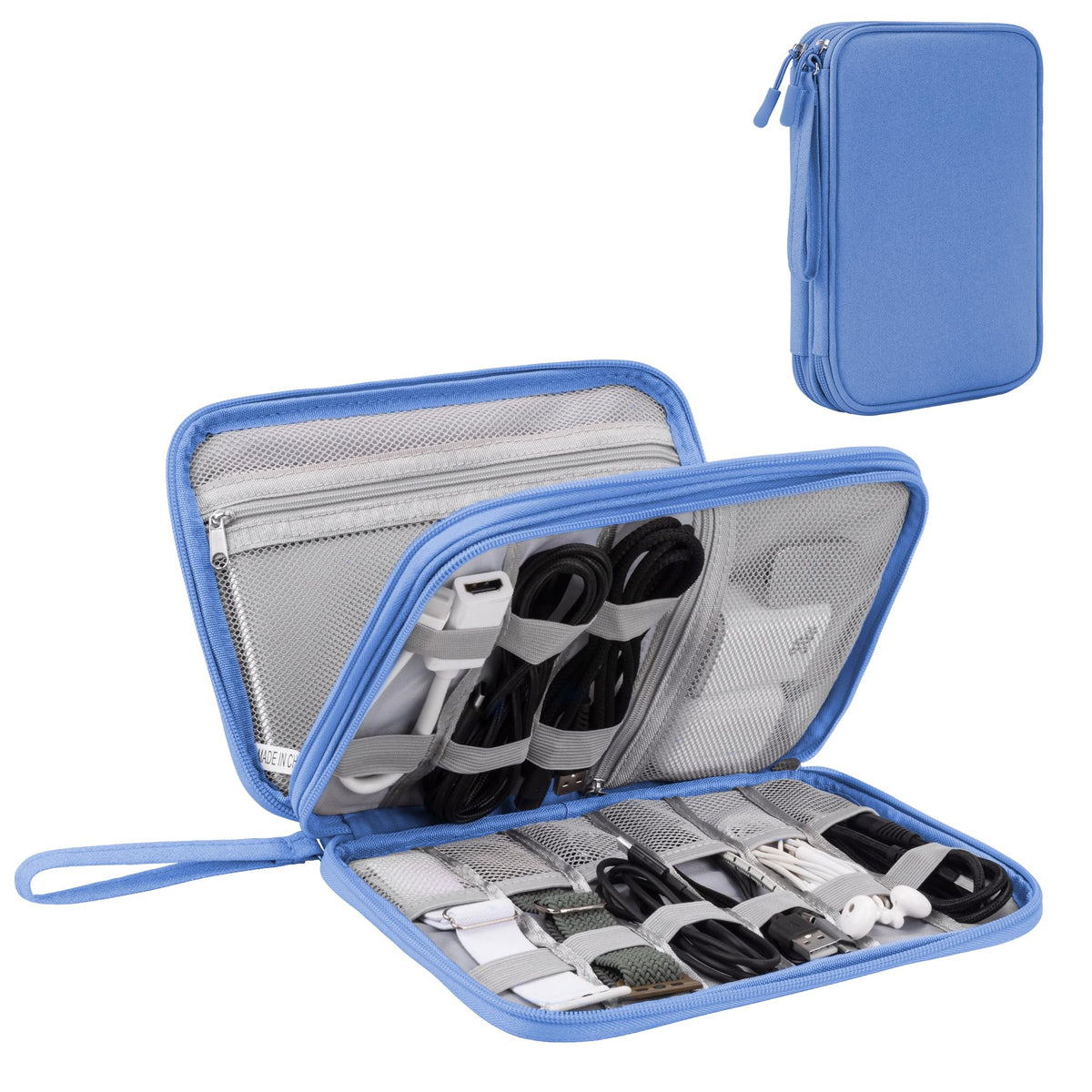 Arae Travel Essentials Electronic Organizer Double Layer - Black, L