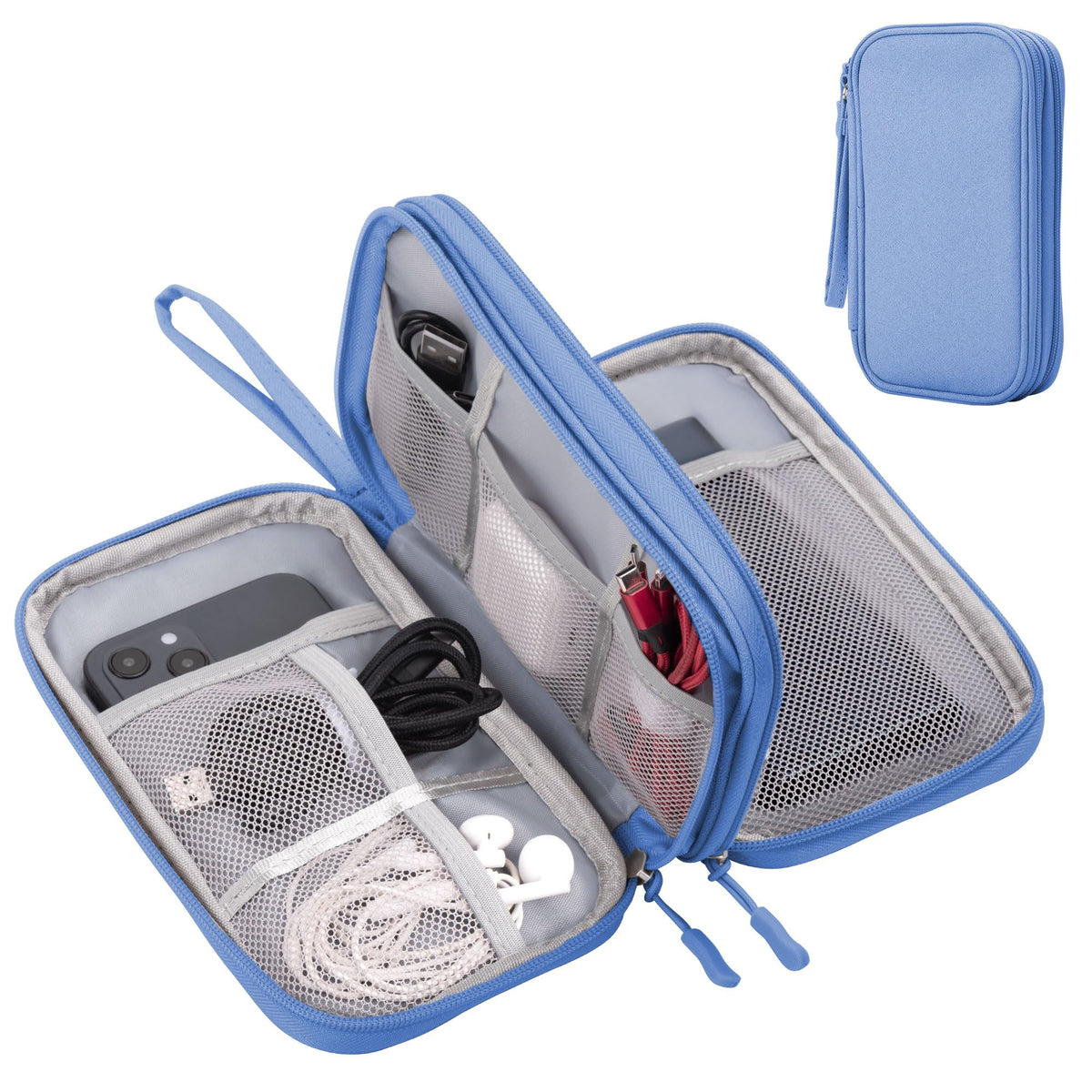 Arae Travel Essentials Electronic Organizer Double Layer - Black, L