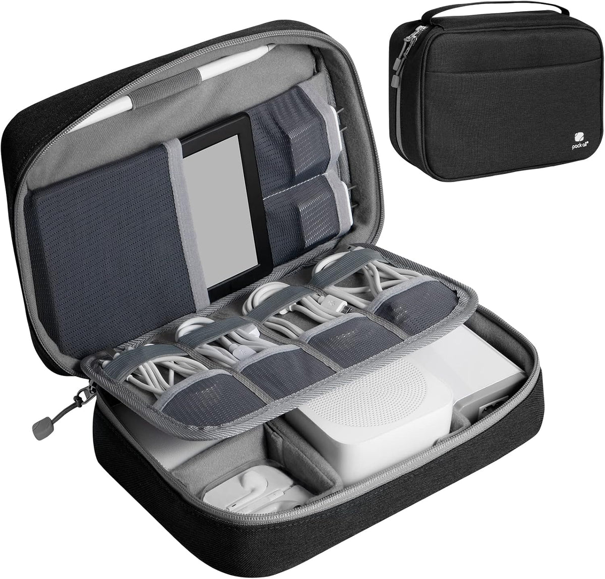 pack all Electronic Organizer Plus, Shockproof Cable Organizer Bag