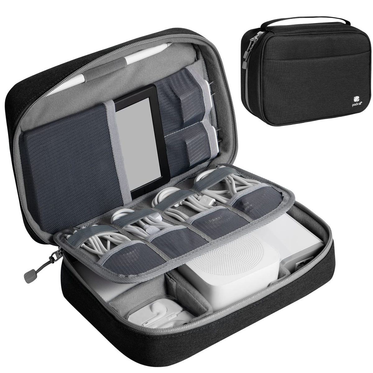 pack all Electronic Organizer Plus, Shockproof Cable Organizer Bag