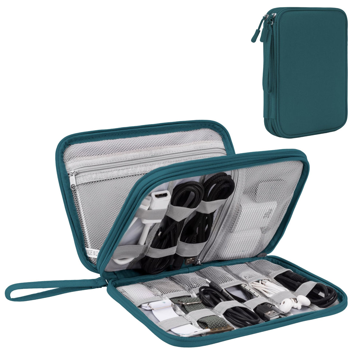 Arae Travel Essentials Electronic Organizer Double Layer - Black, L