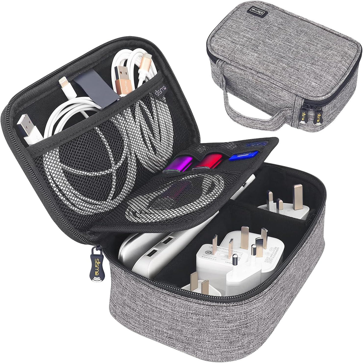 sisma Electronics Organizer Travel Tech Accessories Small Carrying Case