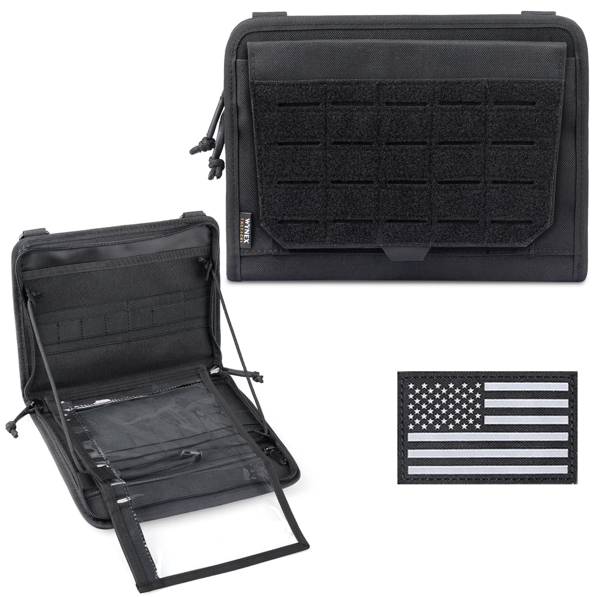 WYNEX Tactical Molle Admin Pouch, Laser-Cut, EDC Organizer Tool Pouch