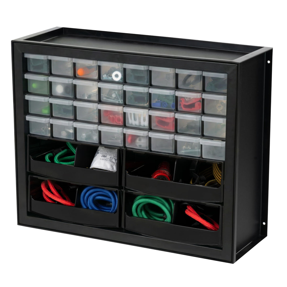 IRIS USA 24-Drawer Plastic Storage Cabinet, Teacher Toolbox, Garage, Black